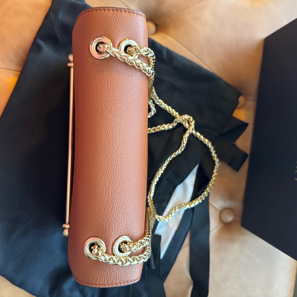 Strathberry east/west crossbody bag Chestnut color - Picture 5 of 10